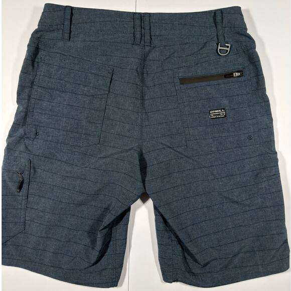 O'Neill Chino Shorts Blue Hybrid Golf Zipper Pockets Active Outdoors Men Size 30 - Picture 6 of 8